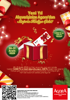 Yeni Yıl Alışverişinize Agora'dan Sürpriz Hediye Çeki!